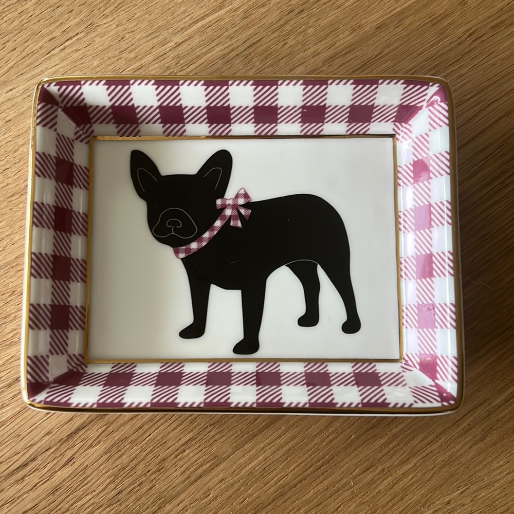 Frenchie trinket tray from Draper James